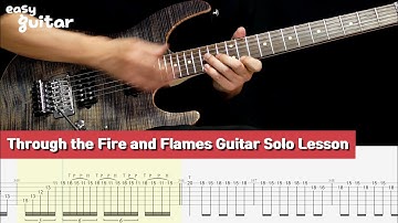 DragonForce - Through the Fire and Flames Guitar Solo Lesson With Tab Part 2/2(Slow Tempo)