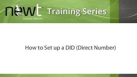 How to Set up a DID Direct Number