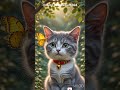 Milo Plays with Butterflies in a Sunny Garden - #miloTheCuteCat #cuteCat #catShorts #kitten