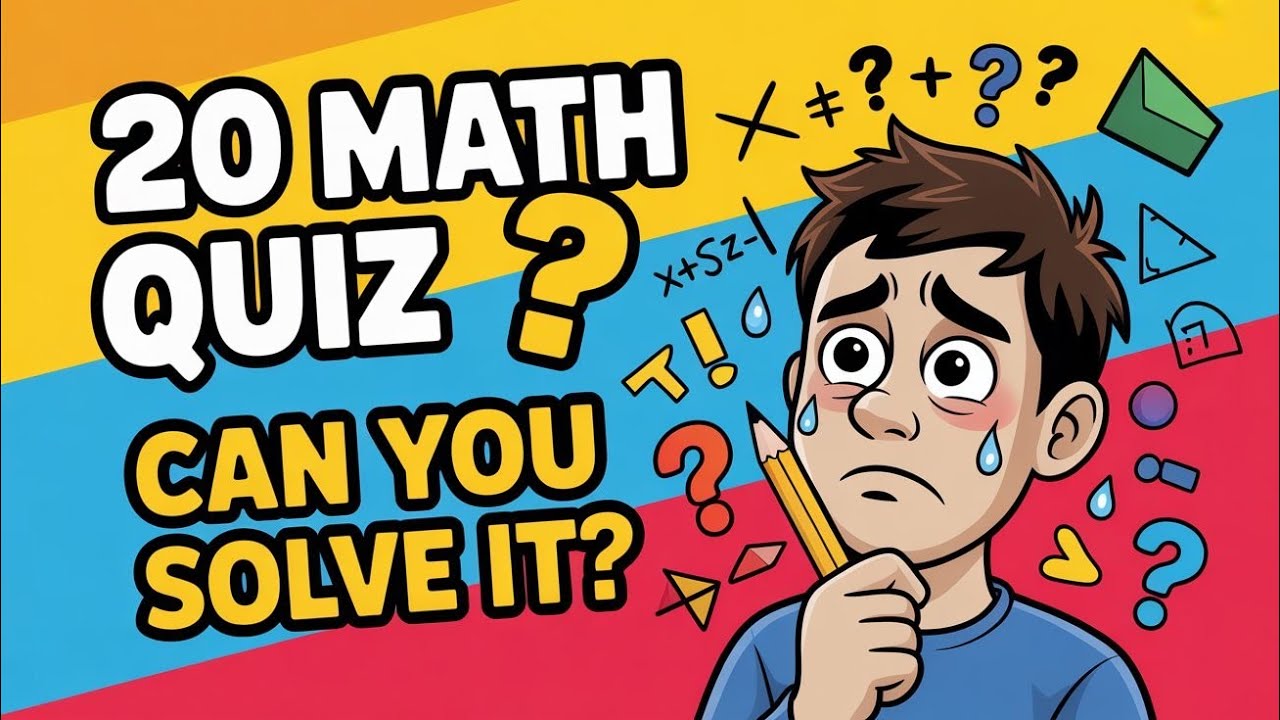 🧠 20 Math Quiz Questions with Answers | Test Your Brain Power | Fun ...