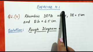 Class 8 (Maths), Chapter 4, Practical Geometry, Ex 4.1, Q.1(v), By Anita Ma'am (T.B.G.H.S)