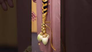 Step-by-Step South Indian Bridal Jada Hairstyle Tutorial ✨ | Traditional Wedding Hair Look 🌸#viral