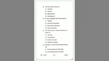 B.Sc part 1 Botany honours paper 2 Question paper exam 2023 session 2022-25#tmbu #shorts #Botany