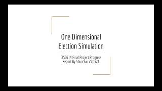 CISC614 Computer Simulation Final Project Progress Report