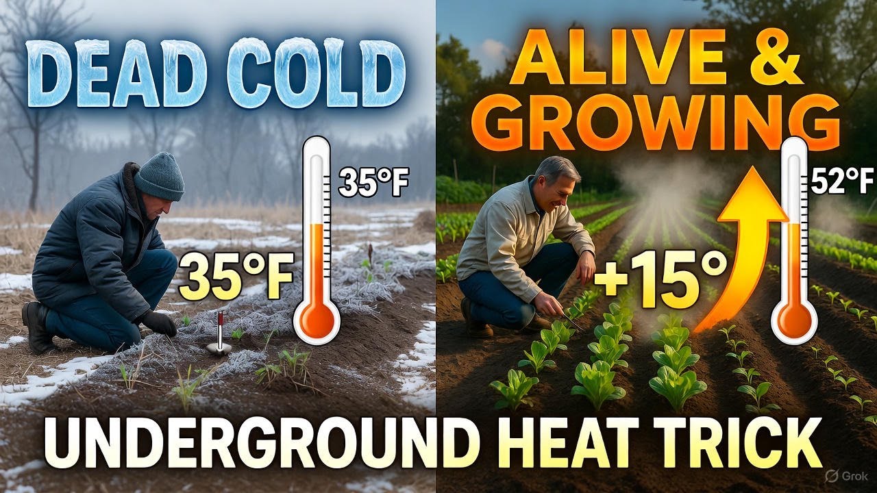 В этом январе специальный способ прогревания почвы: грядки нагреваются до 15° (сажайте на 4 недел...