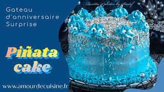 le gateau d'anniversaire surprise, piñata cake, tuto rapide by Amour de cuisine Soulef 5,866 views 3 years ago 3 minutes, 17 seconds