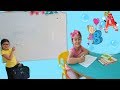 Masal Öğretmen Oldu Elif Öykü Öğrenci -  Kids Go To School Learn Colors with children