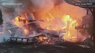 94-year-old woman dead after Sunday evening house fire in Liberty County