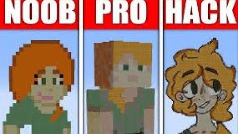👁️ Tom watches 👁️ Pixel Art (NOOB vs PRO vs HACKER vs GOD) Alex in Minecraft