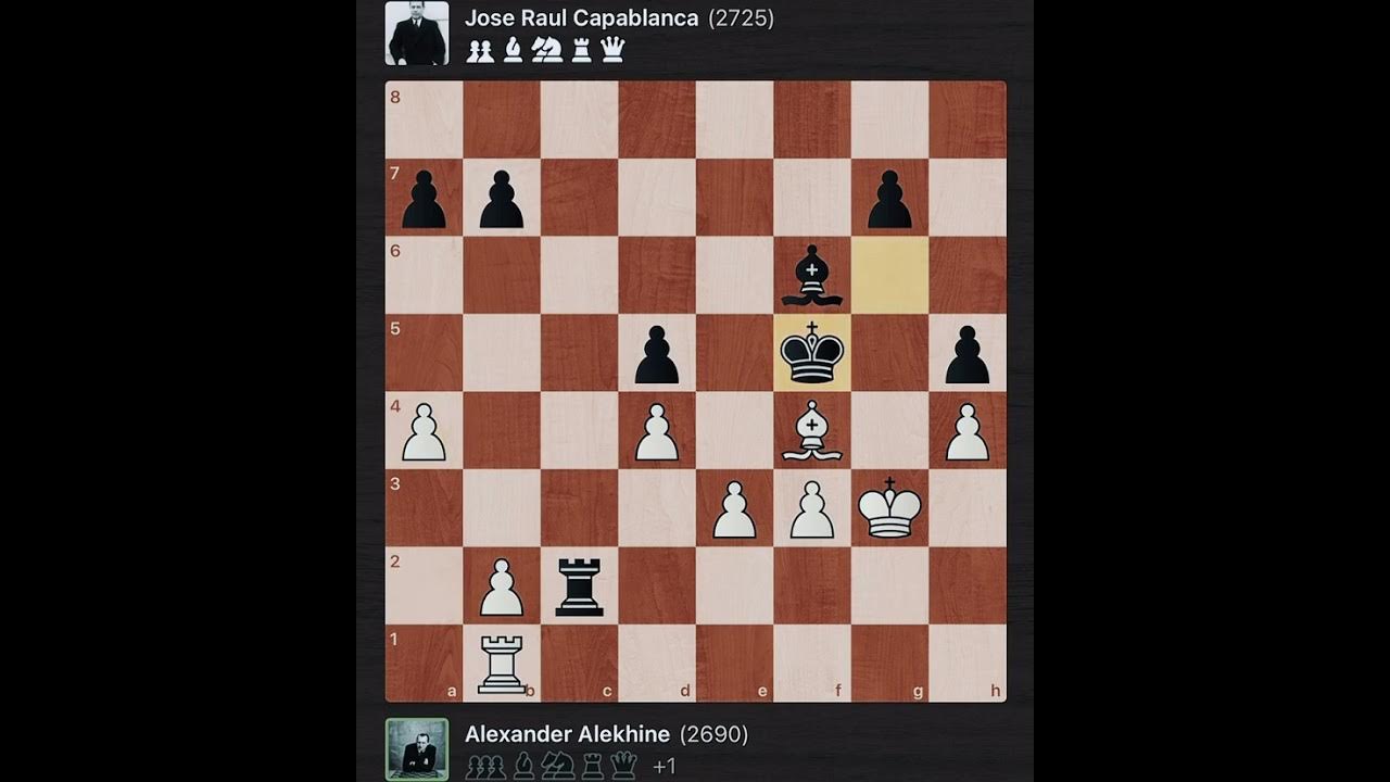 Mais um match pelo mundial! Capablanca x Alekhine (1927) 