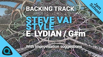 Steve Vai Style BACKING TRACK in the beautiful E LYDIAN mode