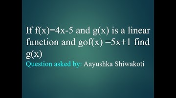 To find outer function when inner function is given