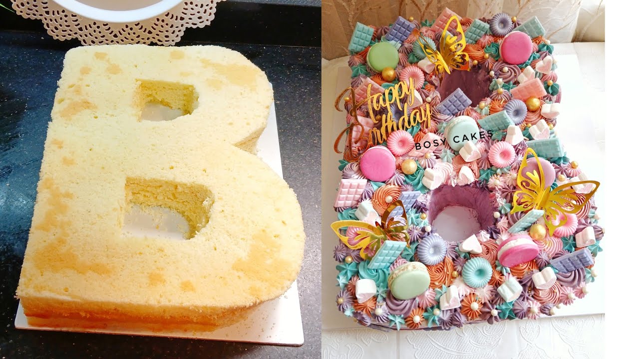 تزين بسيط تورته حرف Bكورس مجاني للمبتدئين