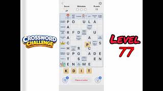 Crossword Challenge Level 77 Walkthrough