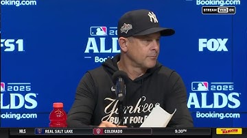 Aaron Boone reacts to ALDS Game 1 loss in Toronto