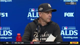 Aaron Boone reacts to ALDS Game 1 loss in Toronto