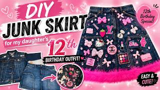 🎀 DIY Junk Skirt Tutorial | I Made My Daughter's Dream 12th Birthday Outfit! ✨