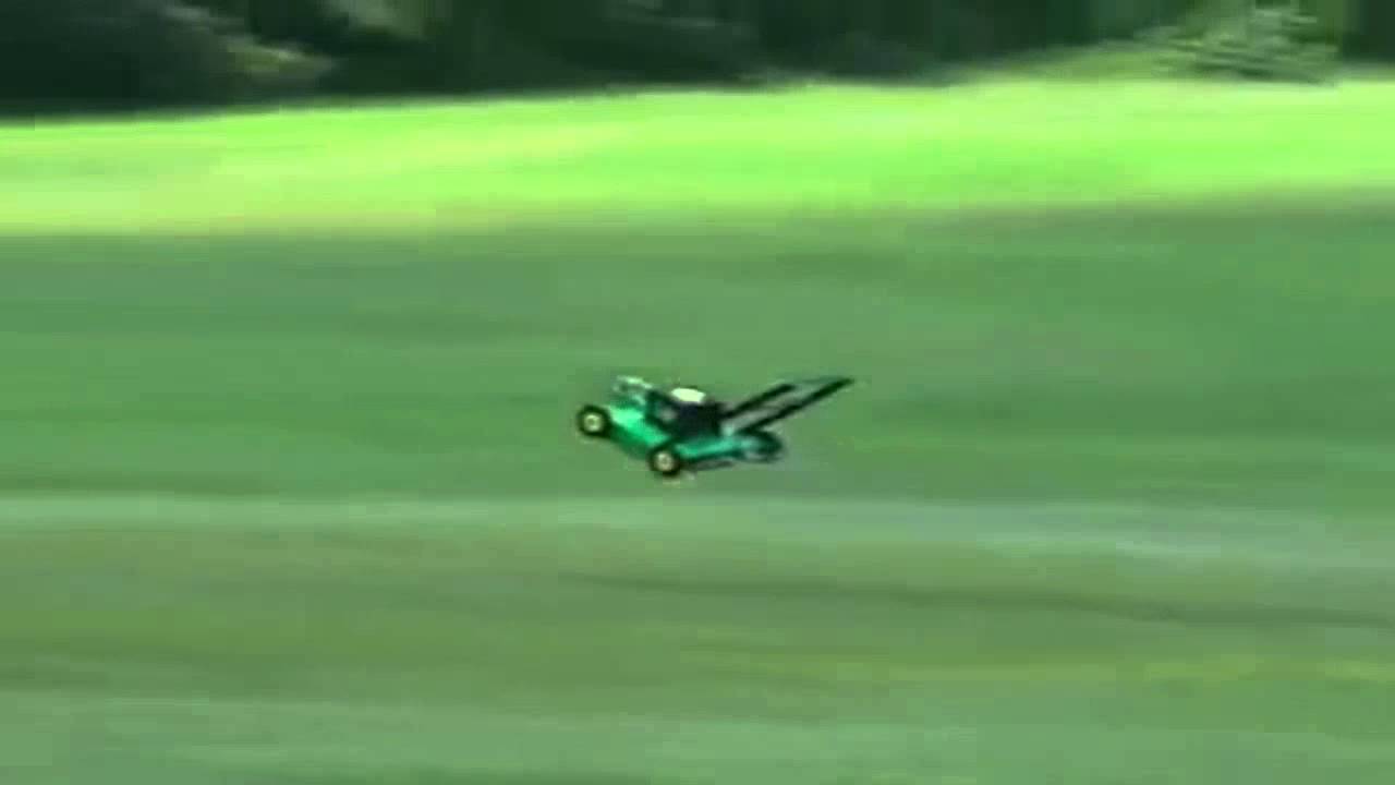 flying lawnmower youtube