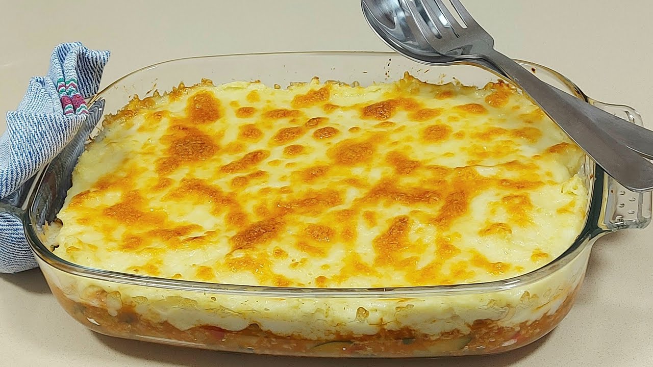 🍴PASTEL RÁPIDO DE PURÉ DE  PATATA 🥔 CARNE PICADA Y CALABACÍN 🥒// BEATRIZ COCINA