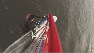 Starboard Futura and Gun Sails SunRay windsurf action