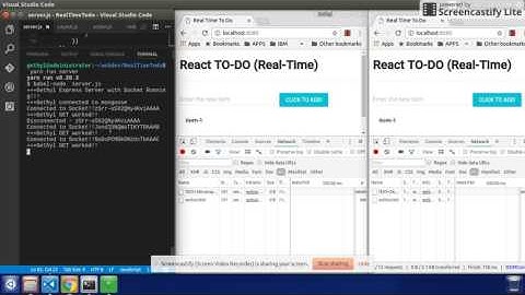 ReactJS Sockets Real-time Todo onload