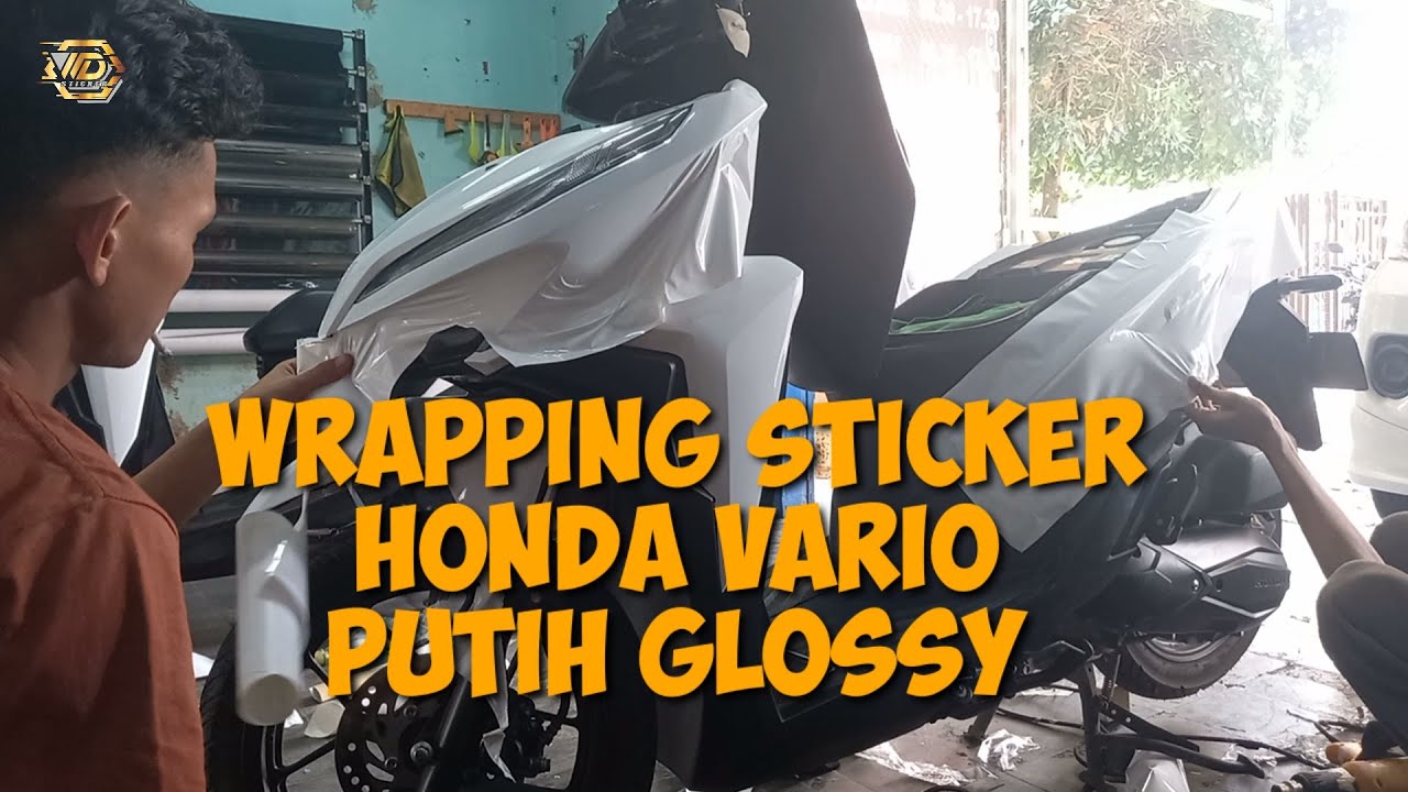STIKER MOTOR VARIO 125 || WRAPPING STICKER ||HONDA VARIO125 || PUTIH GLOSSY