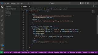 Telegram chatbot using node.js
