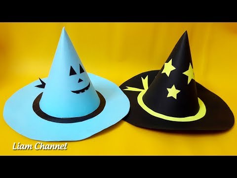 Hướng dẫn làm nón Halloween - Nón Phù Thủy | How to make Witch Hat | Liam Channel | Foci