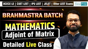 LEET 2026 | Mathematics | Lect-07 | Detailed Theory | BCECE LE | CUET LEET | IPU LEET #leet #bcecele