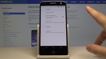 Enable Adaptive Brightness – MOTOROLA Moto Z Auto-Brightness