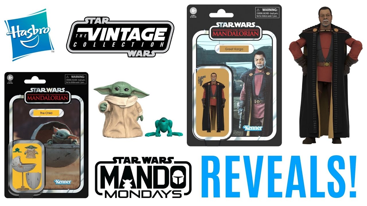 Hasbro Reveal NEW Vintage Collection Greef Karga and The Child on Mando Monday