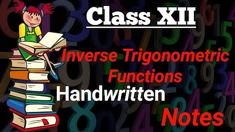 Class 12 maths ch 2 Inverse Trigonometric Functions | Class 12 th | Maths Notes | Best notes