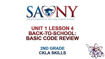 2nd Grade CKLA Skills - Unit 1 Lesson 4 Back-to-School: Basic Code Review