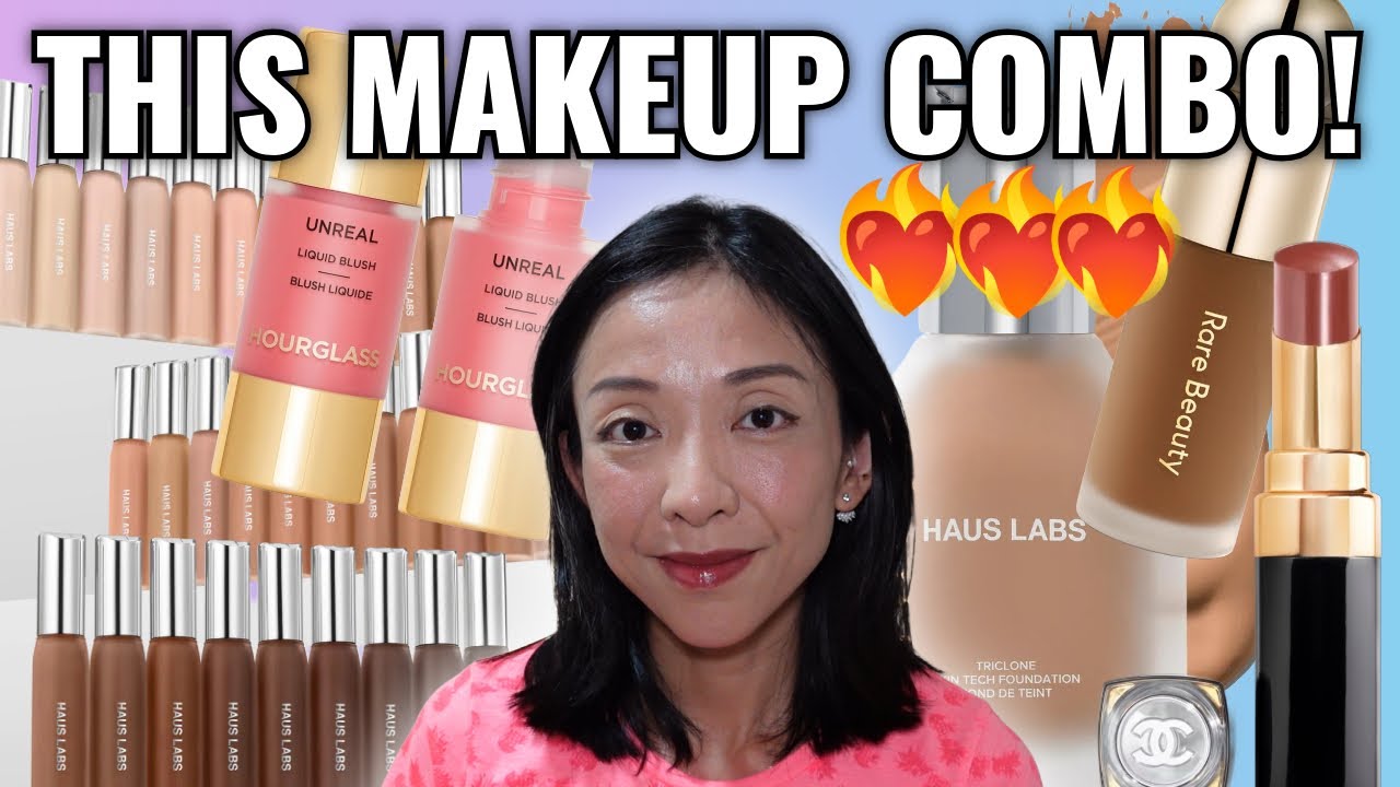 Пробую новую косметику: тональный крем Haus Labs, румяна Hourglass Unreal, косметика Rare Beauty ...