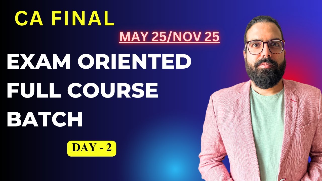Day 2 | Chapter 1 Supply & Q&A | CA FINAL Exam Oriented Full Course ...