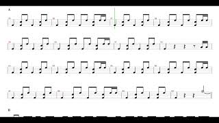 bruno mars-Grenade | Drum Score, Drum Sheet Music