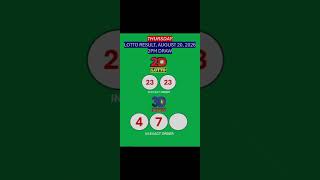 LOTTO RESULTS, 3D LOTTO, EZ2 LOTTO, 2PM DRAW, AUGUST 20, 2026@LottoResultTV15K