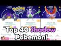 Top 40 shadow pokmon to power up in pokmon go 2024  which pokemon are worth powering up