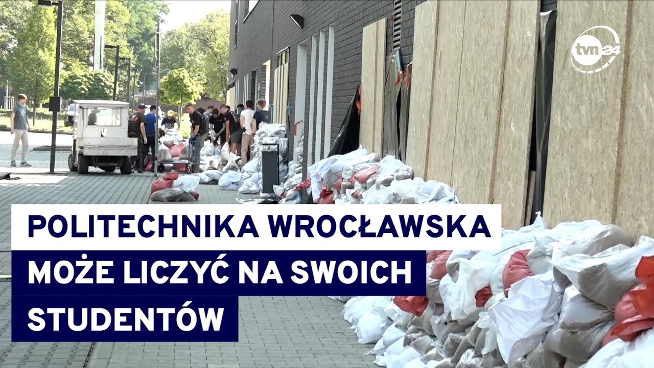Fala powodziowa zbliża się do Wrocławia. Studenci zabezpieczają swoją uczelnię