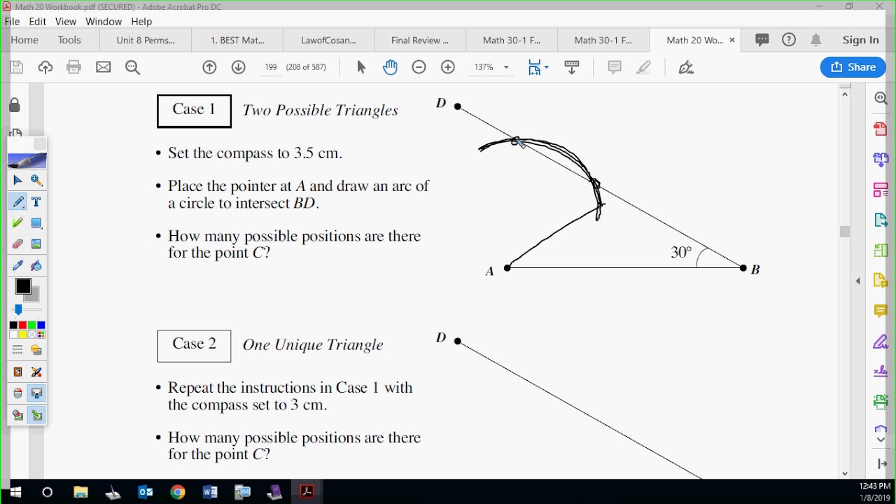 S3 Chapter 3 Lesson 7 -Ambiguous Case of the Sine Law M20 - YouTube