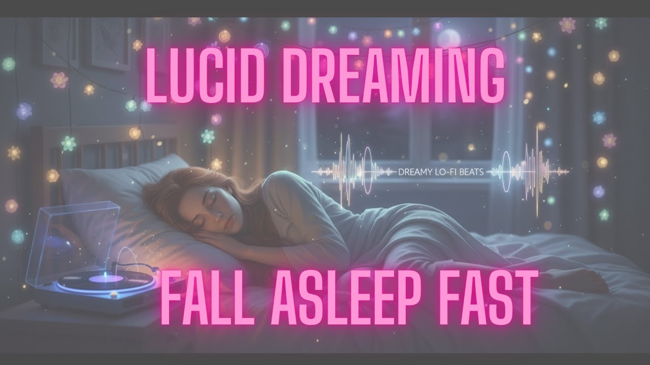 Fall Asleep & Lucid Dream Tonight • 1 Hour Calm Lo-Fi + 4-8Hz Binaural Beats