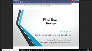 ECSE 2610 - Final exam review