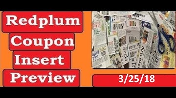 Redplum Coupon Insert Preview- 3/25/18