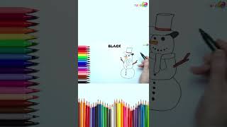 How To Colour A Snowman | Christmas Coloring Videos For Kids & Toddlers | Coloring Page #kids