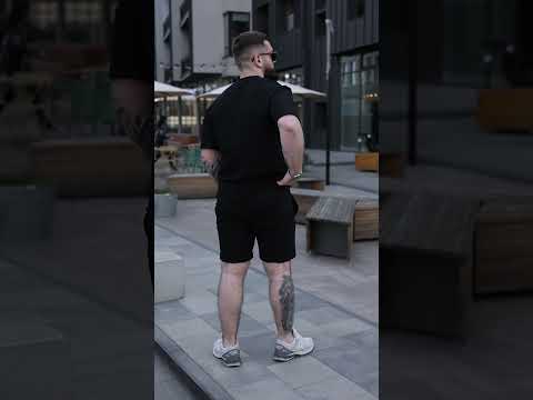 Чоловічий літній костюм оверсайз шорти футболка спортивний комплект Breeze мятний, видео 1