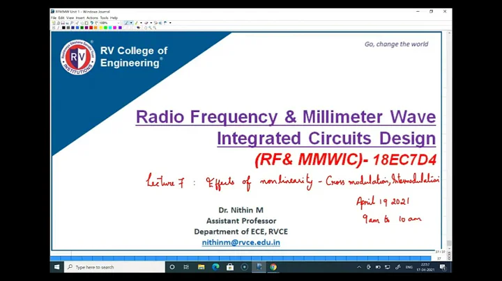 Lecture 7 Cross modulation Intermodulation | Unit 1: Nonlinearity and Noise