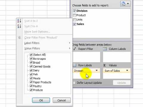 Create Pivot Tables In Excel 2007