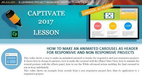 Adobe Captivate 2017: How to make an animated carousel as header (responsive and non responsive)