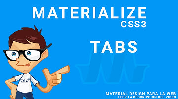 22 - MaterializeCss: Tabs (Material design para la web)
