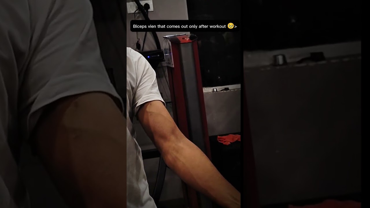 Biceps veins 🥹  beginners in Gym 